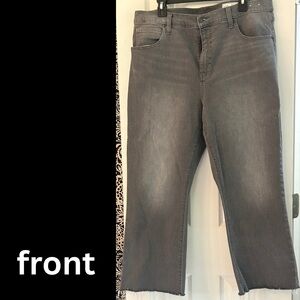 GAP Gray Cropped Flare “Kick Fit” [womens 18]